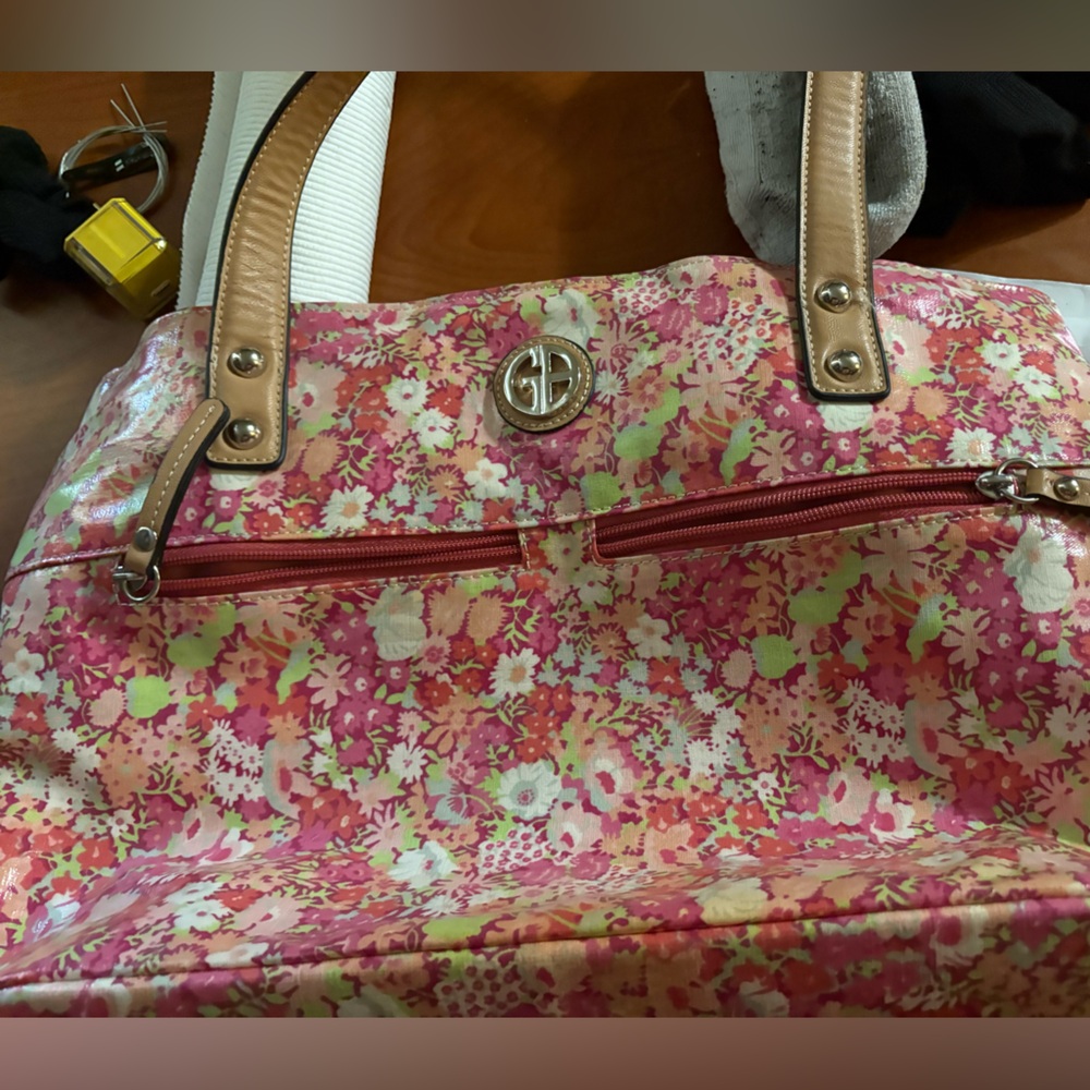 Giani Bernini Pink Floral Tote Bag